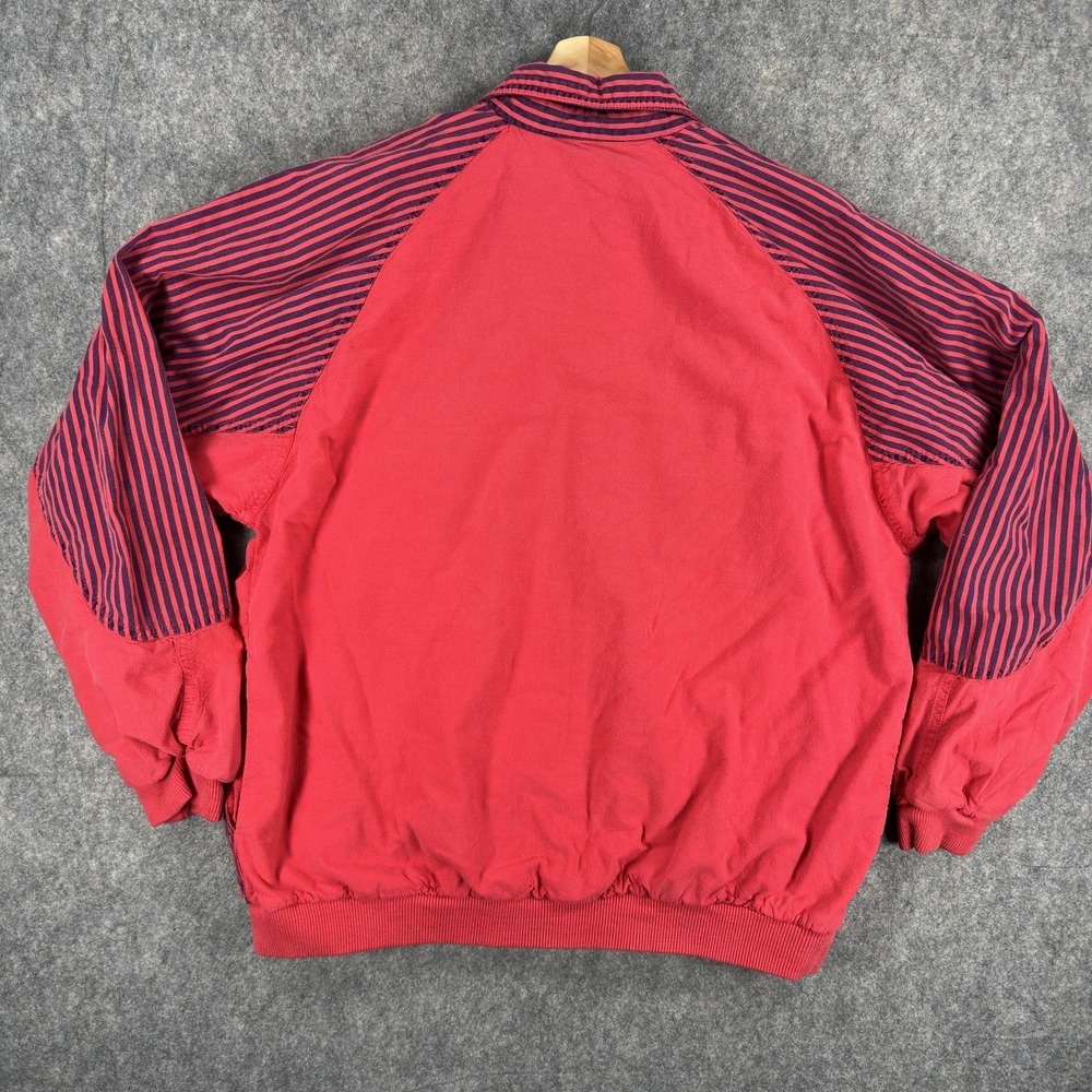 Vintage Dimitri's Network Sweatshirt Mens Medium Red Striped Pullover 80's 90's - Picture 10 of 12